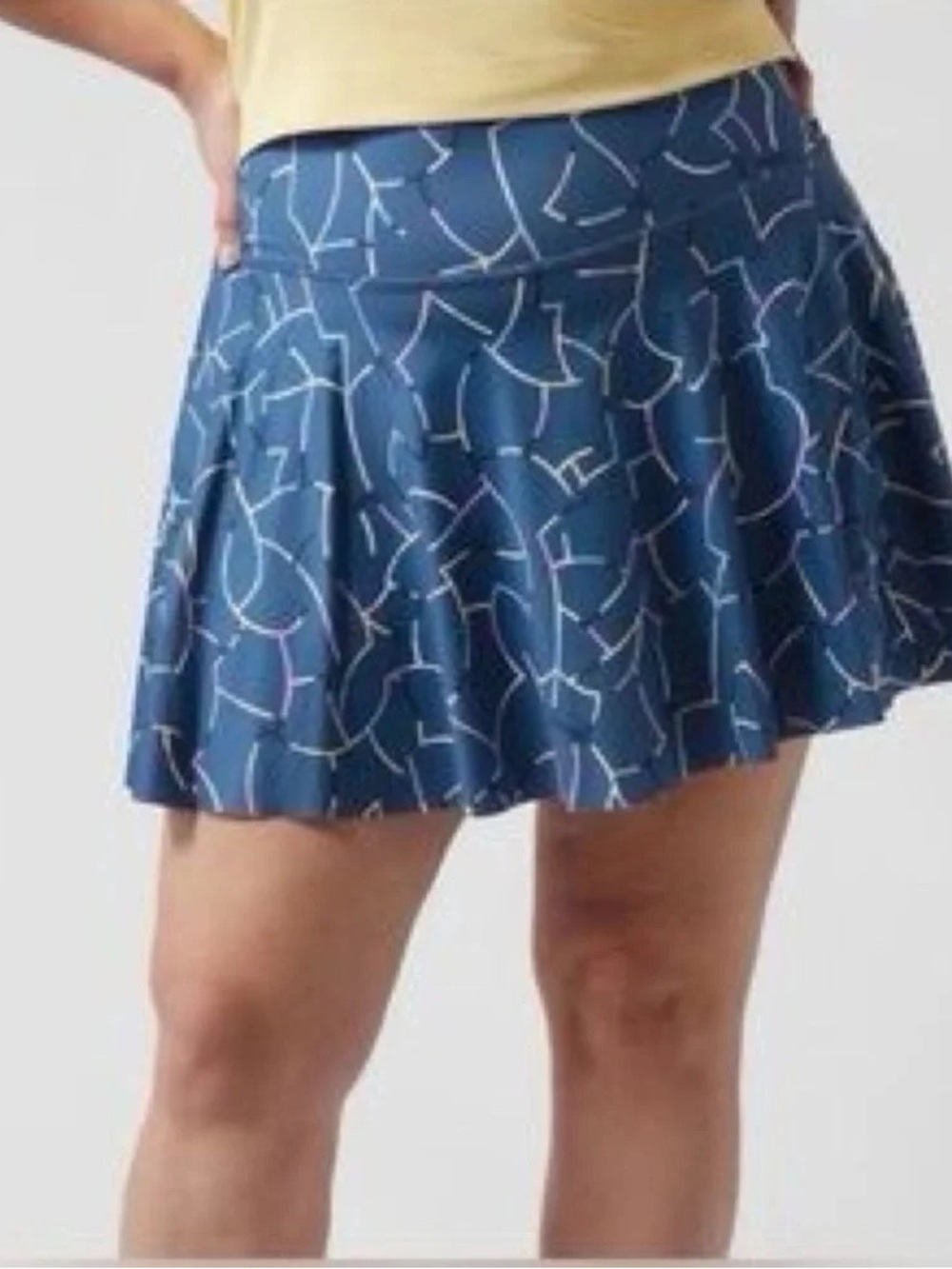 Athleta Blue Print Flared Ace Tennis Pickleball Skort NWT